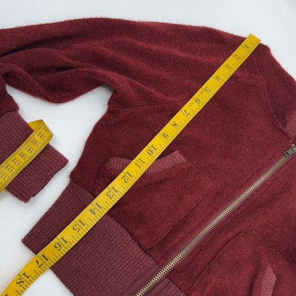Joyfolie Mia Joy Size 8 Cozy Burgundy Zip-Up Hoodie Cardigan - Picture 9 of 12